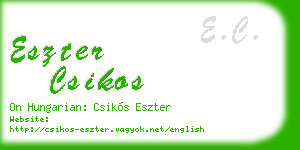 eszter csikos business card